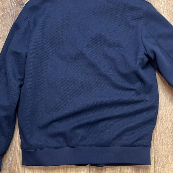 NWT Zara Navy Bomber Jacket Size L - Picture 6 of 9